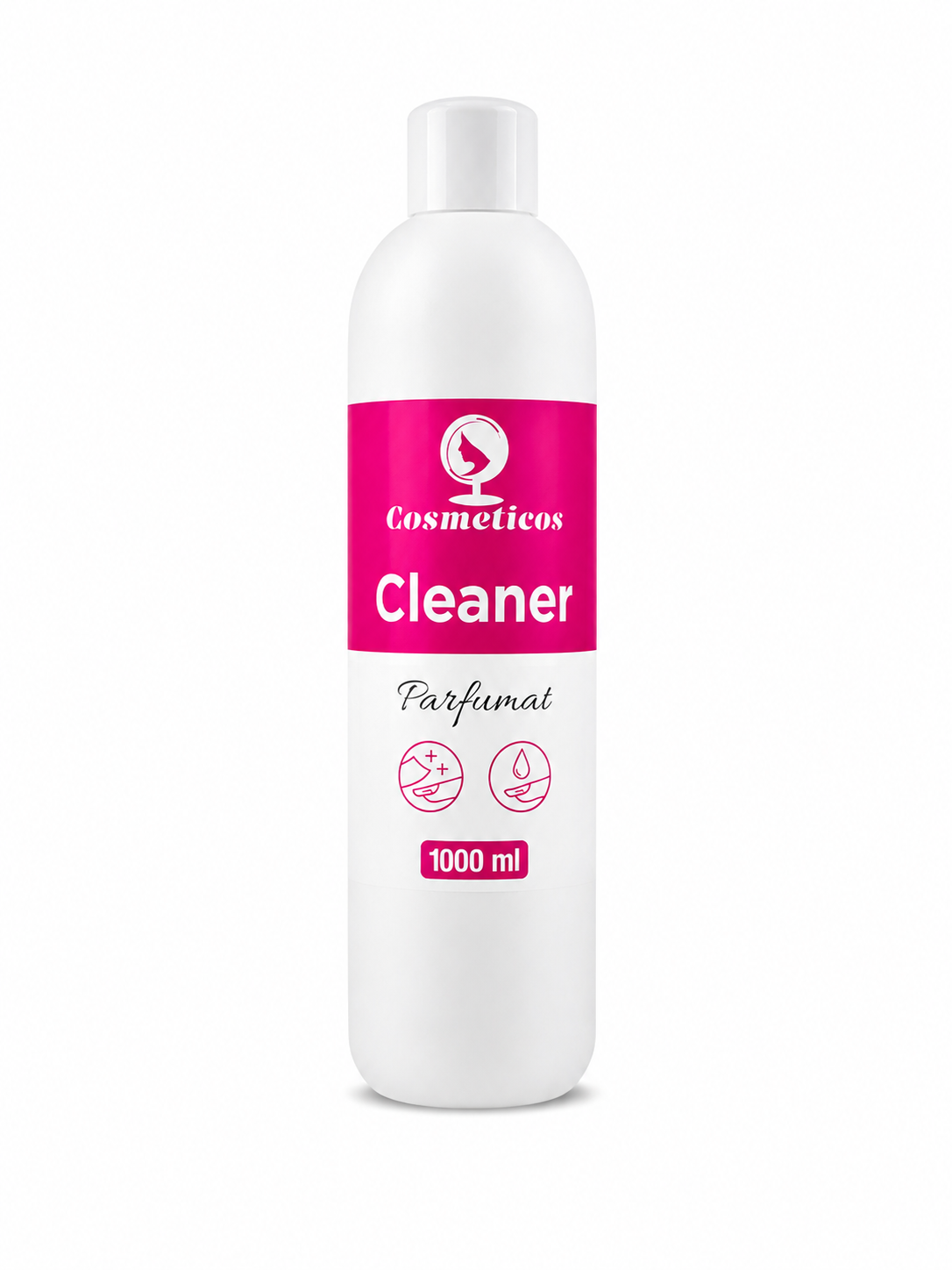 Degresant profesional pentru unghii Cosmeticos Cleaner Parfumat 1000 ml pe fundal alb